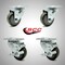 Service Caster 3 Inch SS Gray Polyurethane Swivel Top Plate Caster Set with 2 Brakes SCC SCC-SS20S314-PPUB-2-TLB-2 - alternate 7